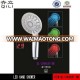 Temperature display rain led shower head